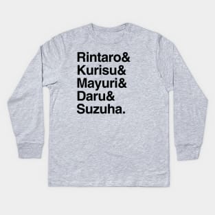 Rintaro & Kurisu & Mayuri & Daru & Suzuha Kids Long Sleeve T-Shirt